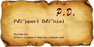 Pöpperl Dániel névjegykártya